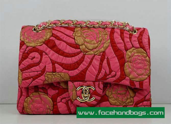 Chanel 2.55 Rose Handbag 50135 Gold Hardware-Pink Gold